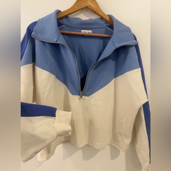 The Drop Colorblock Half-Zip Cropped Pullover XL - Picture 3 of 7